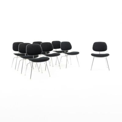 1970s Herman Miller Eames DCMU Chair with Black Fabric Upholstery 8x Available