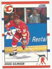DOUG GILMOUR 1990-91 SCORE CARD NEAR MINT+ CONDITION