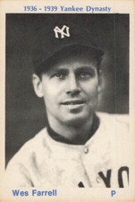 WES FARRELL  1974 TCMA 1936-39 YANKEE DYNASTY