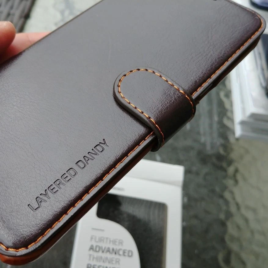 Capa com slot para cartão Dandy em camadas design VRS Galaxy S7 S8 X XS Max iPhone 7 8 Plus - Imagem 4 de 4