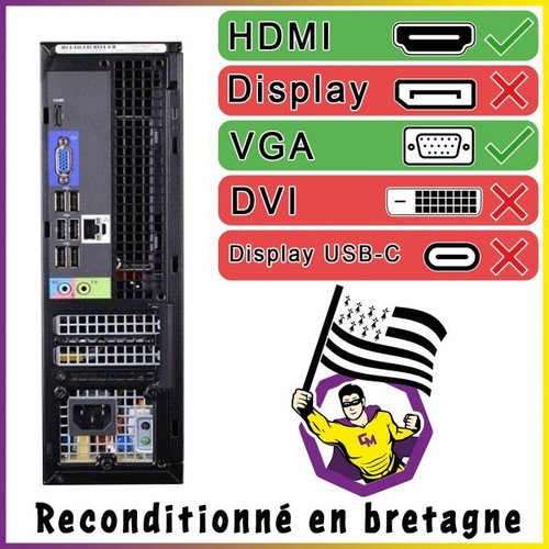 PC Dell Optiplex 390 SFF Bildschirm 22 " Intel I3-2100 RAM 16Go SSD 960Go W10 - Bild 6 von 6