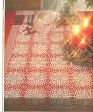 Table Throw Motif Doily CROCHET PATTERN INSTRUCTIONS removed from a magazine