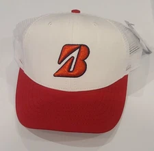 Bridgestone Golf Snapback White/Red Cap Hat