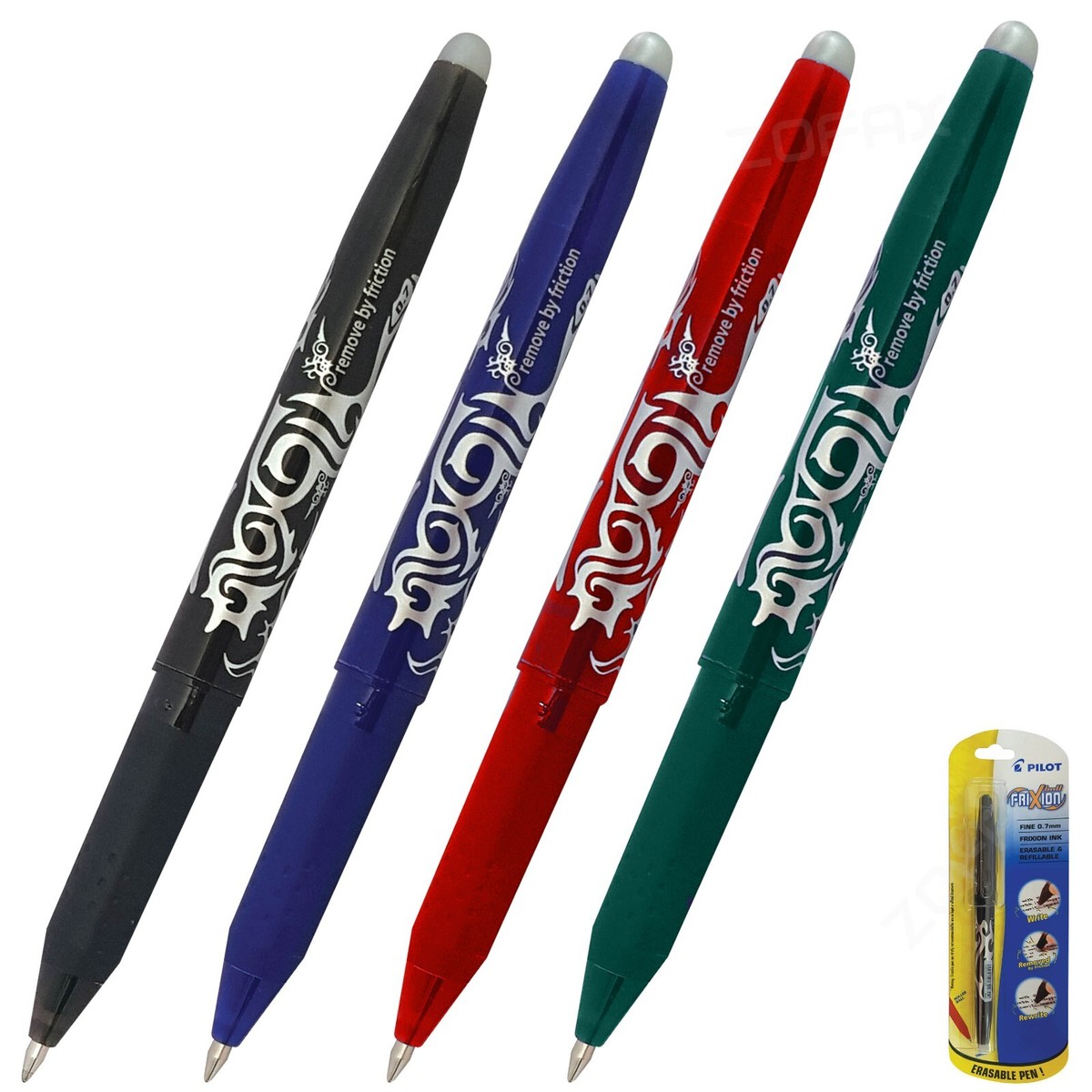 PILOT FriXion Tip BLACK BLUE RED GREEN Erasable Pen Write