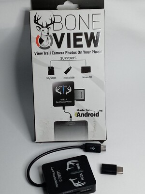 BoneView SD Micro SD Memory Card Reader Trail Camera Viewer for Android Micro...