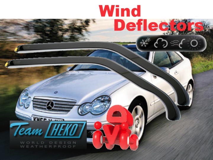 MERCEDES C 3 Door 2000-2006 Front Wind Deflectors 2pc Set Tinted 