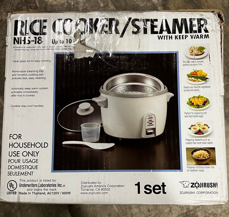 Zojirushi NHS18 10Cup (Uncooked) Rice Cooker 1.9 qt Keep Warm