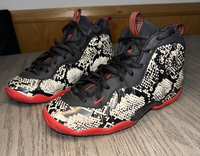 Nike White Black Red Foamposite Basketball Sneakers Nike Little Posite One Toddler Shoe Obsidian/White/Red | Hibbett main image 3