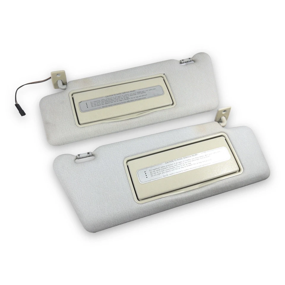 1996-1999 Mercedes E Class Driver & Passenger Side Sun Visor Set W/Homelink Gray - Image 3 of 4