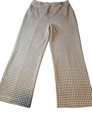 Vintage 70s Sears Women's Green, Beige, Brown Plaid Pants Size S/M
