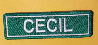 CECIL Detroit Street Sign RC MC Bicycle Embroidered Patch * approx. 1.25 x 3.5''