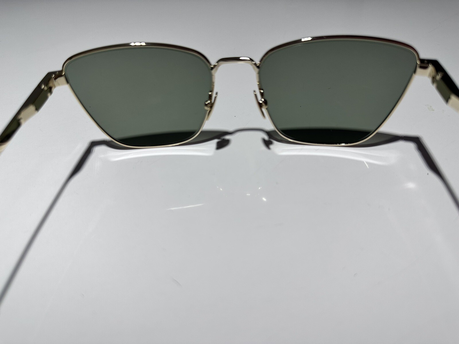 OCCHIALI DA SOLE DONNA SAINT LAURENT SL 551 003 ORO ORO LENTI VERDI AUTENTICI NUOVI