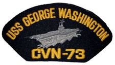 USS GEORGE WASHINGTON CVN-73 COMMAND PATCH with 3D PORT SIDE SILHOUETTE