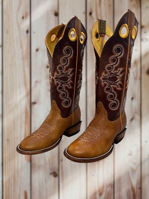 Hondo 2684L Honey Shoulder Cowboy Boots | eBay