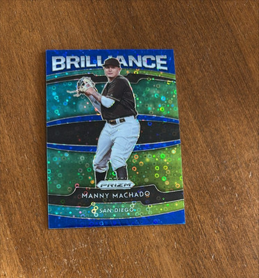 Manny Machado 2020 Panini Prizm Brilliance Blue Donut Circle Orioles Padres /199
