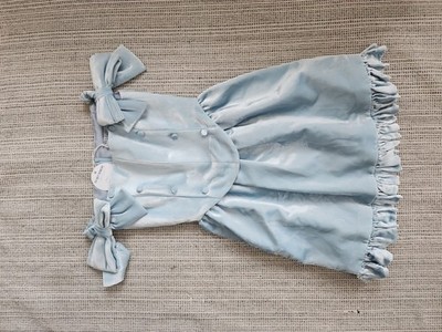 Vivetta Mini Dress Baby Blue Velvet Xs 6 Off Shoulder Ruffle Babydoll
