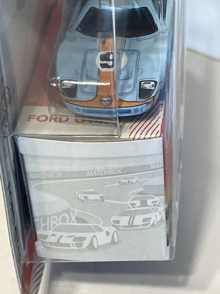 Ford GT40 Gulf #9 2017 Matchbox coche de carreras azul Globe Travelers 65 aniversario Foto 4 de 4
