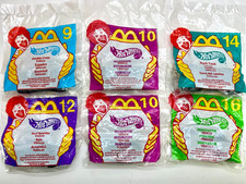 Lot of 6 Cars - Hot Wheels McDonald's Happy Meal 1:64 Scale Diecast 1999 New