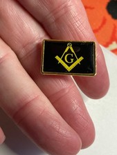 Craft Free Masonry Masonic 10mm Black Badge Square & Compass G Lapel/Tie Pin NEW