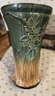 RRP Co Roseville Ohio Clematis 626-14 Art Pottery Vase Green Brown 14"