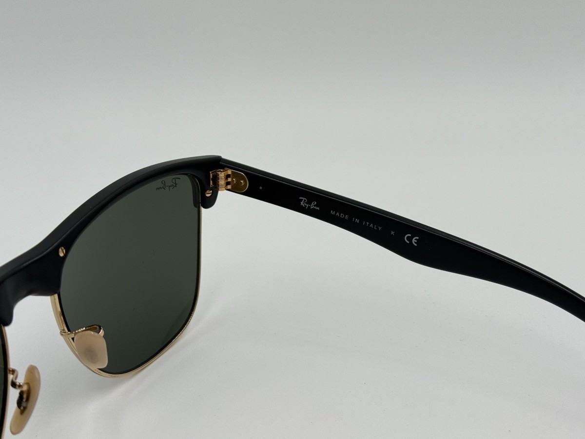 Ray Ban RB4175 877 CLUBMASTER OVERSIZED Black; Green Classic G15