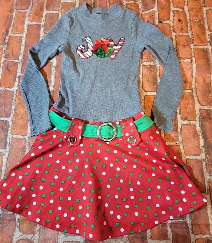Pink & Violet Girls Christmas Dress Joy Sz 7/8 7 8
