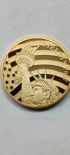 2017 Liberty $25 Cook Islands Gold 1/2 Oz. of 24% Pure w/COA .1206 AGW