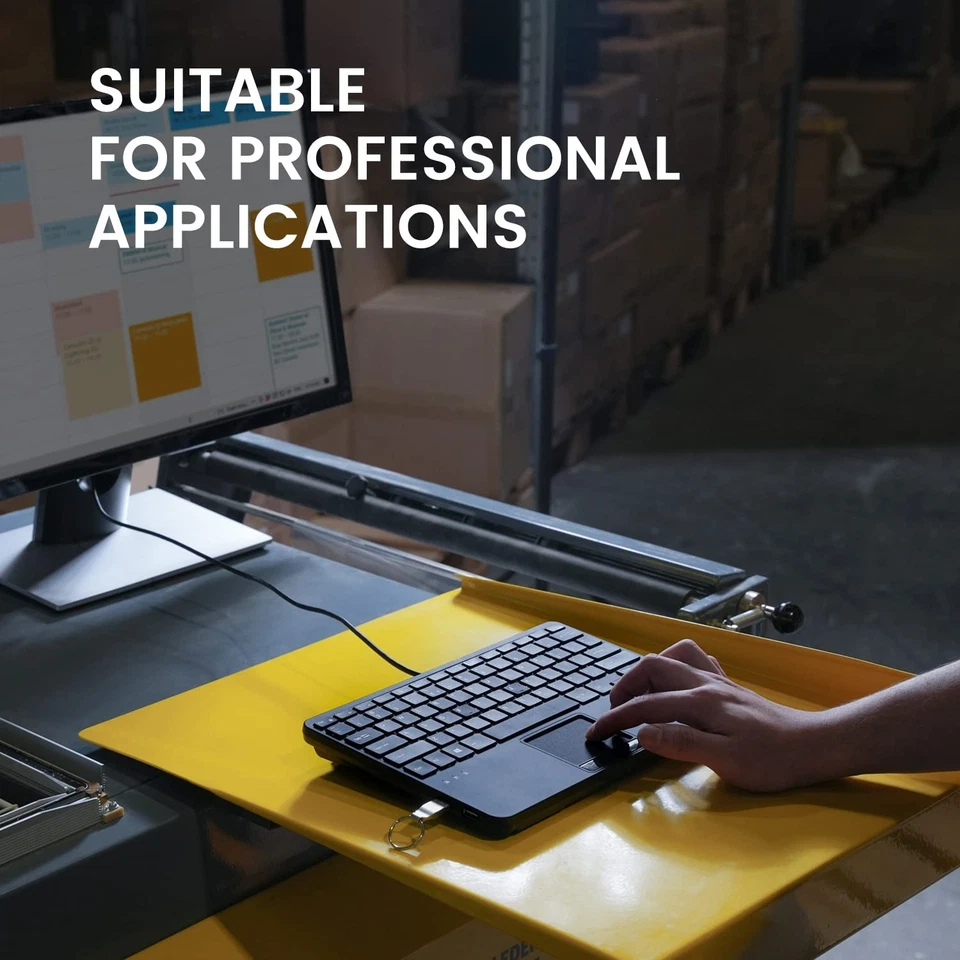 PERIBOARD-525 US, Wired Mini USB Keyboard with Touchpad - X Type Scissor Keys... - Image 2 of 4