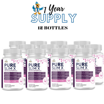 PURE SLIM X- Metabolism Support, Weight Management Supplement- 12 Bottles