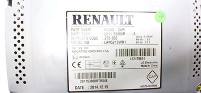 281153868R bildschirm RENAULT CLIO IV GRANDTOUR 0.9 TCE 90 jgrmp817259