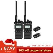 2Pack RT86S GMRS Walkie Talkies Long Range High Power Two Way Radio LCD 2600mAh