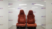 07 Porsche Cayman S 987 Front Seat Set Leather Terracotta Interior 07 Porsche Cayman S 987 Front Seat Set Leather Terracotta Interior