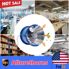 370W 16" Pipe Spray Booth Paint Fumes Exhaust Fan Axial Fan Silent ball bearing