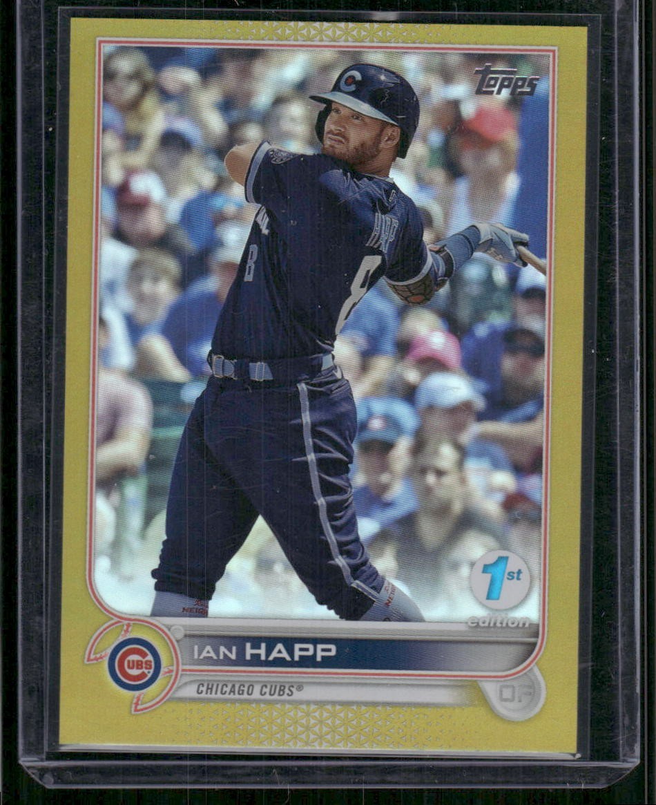 2022 Topps Ian Happ #143 1st Edition Gold Foil #143 Chicago Cubs