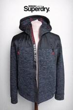 Superdry Mountain Windcheater Jacket Men’s Large Blue Marl Zip Hooded