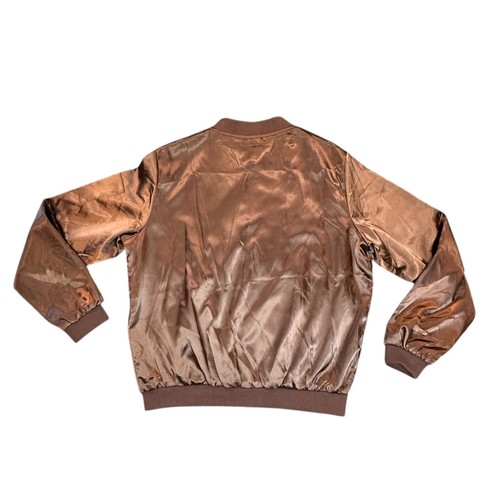 Zeagoo Bomber Jacket Womens Medium Brown Full Zip Lightweight Windbreaker Coat - Picture 10 of 11