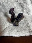 Fenton Purple Carnival Glass Mini Rooster Figurine. 2 7/8” Tall