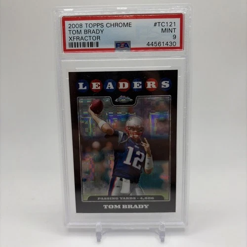2008 TOPPS CHROME TOM BRADY XFRACTOR #TC121 PSA MINT 9