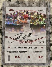 Ryder Helfrick 2026 Onit Athlete Arkansas Razorbacks Baseball Autograph /10 Auto