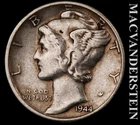1944 Silver Mercury Dime - Scarce  Better Date  No Reserve  #L6341
