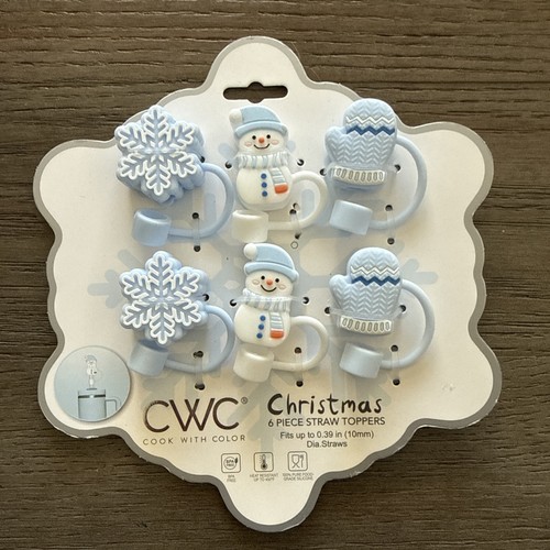 CWC Cook With Color 2025 Christmas Snowflake Snowman Mittens Straw ...