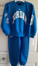 Jordan Jumpman Boys Size 7 Blue 2 Piece Sweatshirt Jogger Set NWT