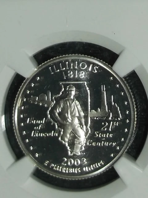 2003 S Illinois State Quarter NGC PF70 Ultra Cameo 90% Silver. - Image 2 of 4