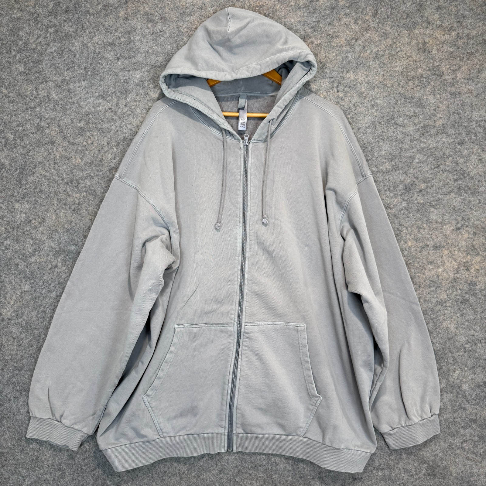 Skims Hoodie Sweatshirt Mens 3X French Terry Full Zip Hooded Pockets Gray