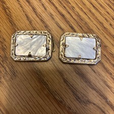 Antique BRASS AND MOTHER OF PEARL BELT BUCKLE