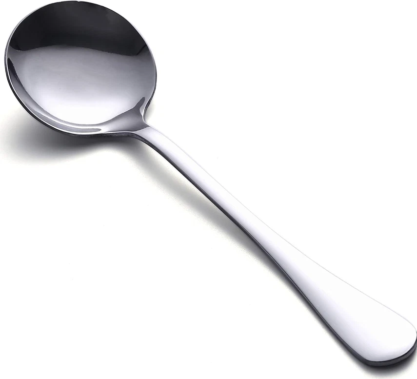 Soup Spoons 8-Piece Premium Stainless Steel round Heavy-Weight Flatware Kit USA - Image 2 of 4