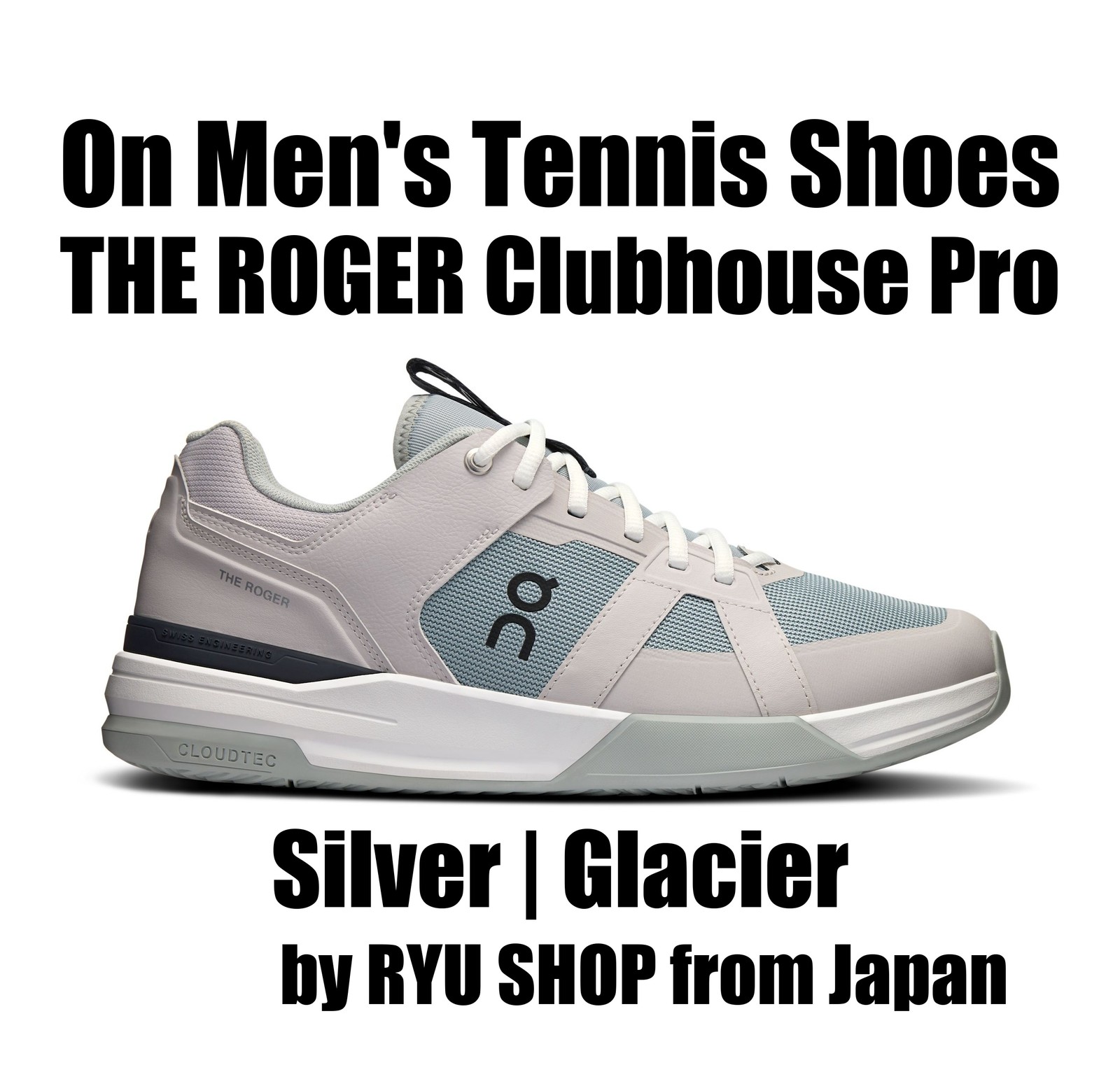 Men's Roger Clubhouse Pro Tennis Shoes Silver Glacier 3MD30032934
