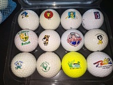 Collectible Golf Balls Mixed Lot 1 Dozen Logo Balls