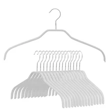 Mawa, 41F Silhouette Steel Anti-Slip Clothing Hanger, Set of 15, White