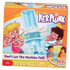 Kerplunk Classic Kids Game with Marbles, Sticks and Game Unit, Easy Ker Plunk